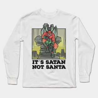 Satan Satanic Santa Claus Christmas Devil Gothic Occult Goth Long Sleeve T-Shirt